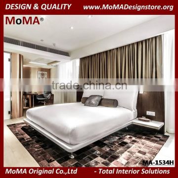 MA-1534H High End Commercial Hotel Bedroom Furniture Design Wooden Queen Size Hotel Bed Frame