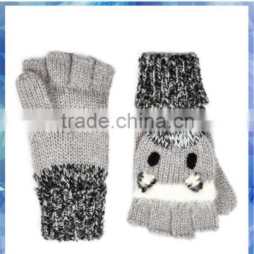 100% acrylic women Ricky Racoon capped gloves