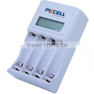 PKCELL 8152 Fast external battery charger4 slot LED/LCD indicator battery charger 4.5v