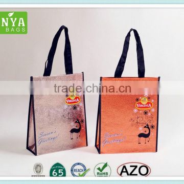 Custmed laminated non-woven bag for shopping 2016 new style