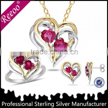 Elegant cubic zircons 925 Sterling Silver Jewelry Set