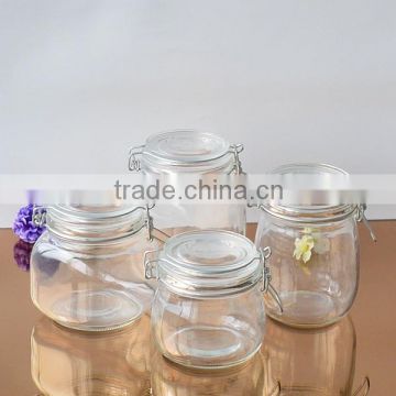 Storage glass jar/seal glass pot different size for christamas
