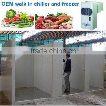 OEM walk in chiller and freezer to store vegetable and meat