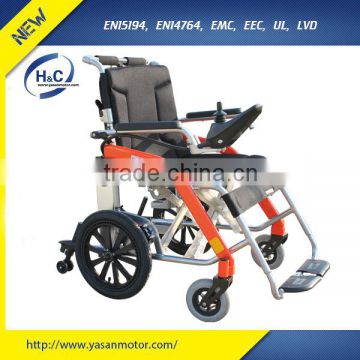 16kg portable rapid folding portable handicapped electric wheelchair with big power