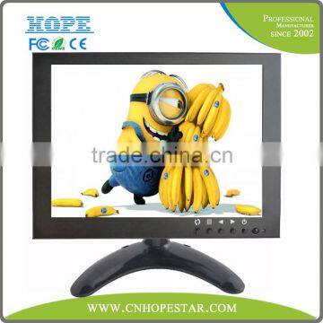 metal case dc powered 7 inches tft lcd color monitor with vga av inputs