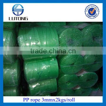 best quality 3mm green pe rope