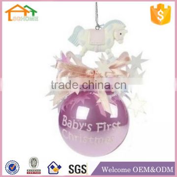 Factory Custom made best home decoration gift polyresin resin baubles christmas