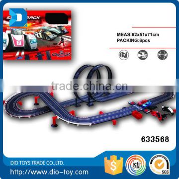 Toy bettery operation 1/43 mini car racing track with music
