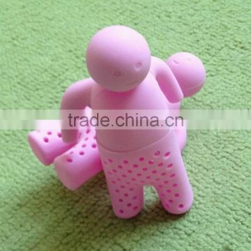 Hot sells fashion custom food garde Eco-friendly lovely silicone tea infuser with factory price