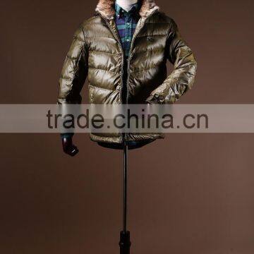 2015 padded hoody Men winter jacket wholesale 90% down 10% feather jacket