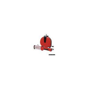 Retractable cabe cord reel with work light