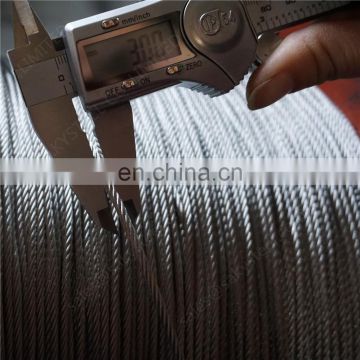 industrial 6*24 6*19 6Mm Pressed Stainless Steel Wire Rope For Elevator