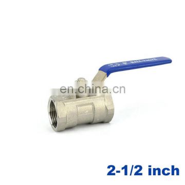 GOGO High quality 1PC Ball valve Stainless steel DN65 Female thread 2 1/2 inch BSP SS304 201 SS316L 2 way Ball Valve