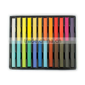 24 bright color temporary color hair chalk/colorful hair dye chalk