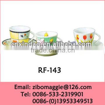 2016 Popular Daily Used Personalized Wholesale Porcelain Antique Milk Cups and Saucers
