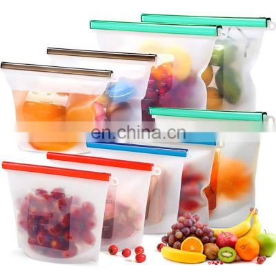 Popular leakproof reusable eco-friendly food grade silicone storage bags
