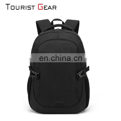 Waterproof polyester laptop backpack with USB charging port and lock fits bag laptop