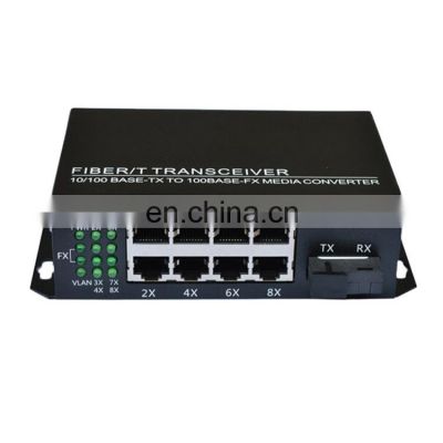 10/100M 8 Ethernet ports SC gigabit optical fiber port POE media converter Ethernet switch