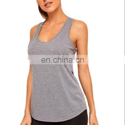 Custom Style Cotton New women's tank top gym fitness yoga Tees & Tops shirt for girl tank top