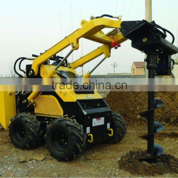 post hole digger with anti swing system