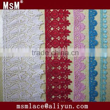 HOT ! High quality new design various colors and widths chemical embroidery lace trim                        
                                                Quality Choice