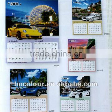 OEM Wall Calendar Printing Service With CMYK