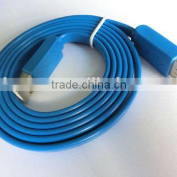 hot sale and new style usb flat cable/USB male to female extension cable