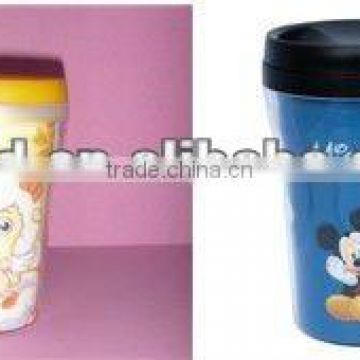 promotional double wall plastic cups with lids