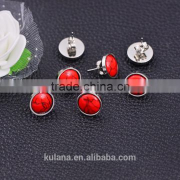 Red turquoise earring direct factory made earring TE165133