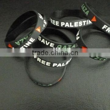 Fast delivery and top quality Palestine 100% silicone wrist band ---- DH 16998
