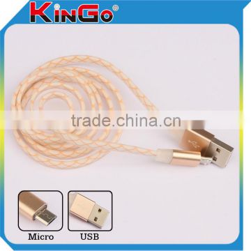Many Colors Android USB Cable charging data transfer cable with led light
