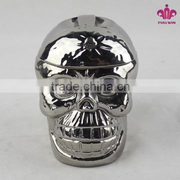 Ceramic Electroplated Skull Box