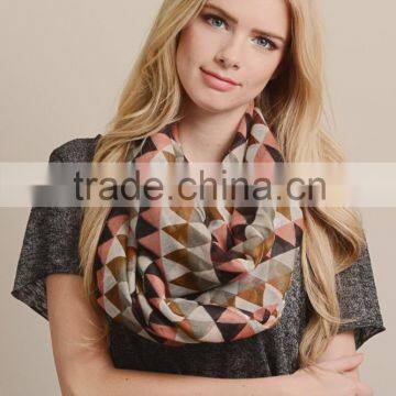 Custom Design Factory Price Women's Printed Triangle Loop Scarf