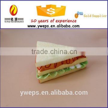 Customized PU Material Fashion Fake Food Of Artificial Bread For Decoration