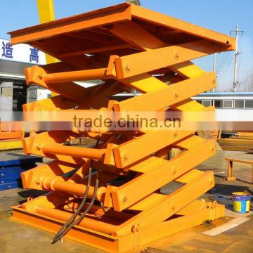 stationary scissor hydraulic table weight lifting platform
