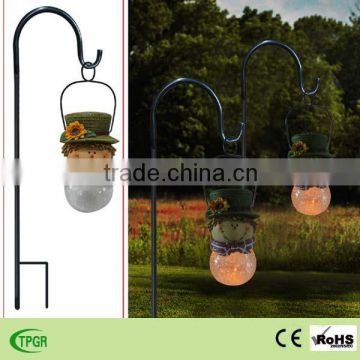 Polyresin jackstraw solar light Harvest decoration led lantern light