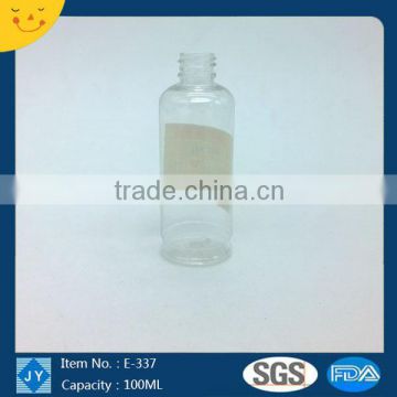 hotsale 100ml 3oz round plastic bottle for showel gel/perfume/essential oil/body cream/attar/ massage oil