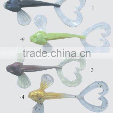 PVC soft lure twin tail minnow