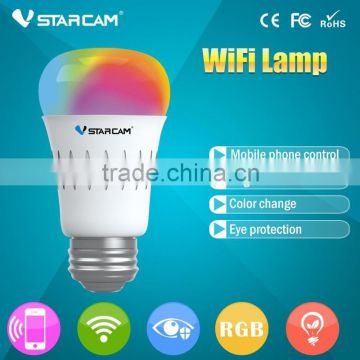 2016 Vstarcam Wifi Remote Control 6W 20 million colors IOS Android APP smart light bulbs
