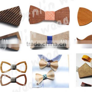 New Collection Customized Wooden Bow Tie For Men's Suit