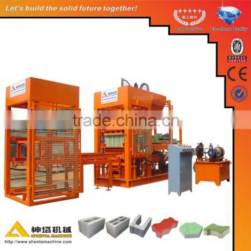 Hot sale! PLC controller,import hydraulic valve. ShentaQTY8-15 china automatic cement brick making machine price in india