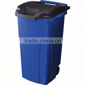 Various sizes of colorful trash can for outdoor waste bins with drainage plug