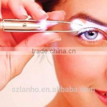 Mini hair and beauty salon tools Light Eyelash Removal Tweezer Clip Make Up products Led Eyebrow Hair Beauty Tool