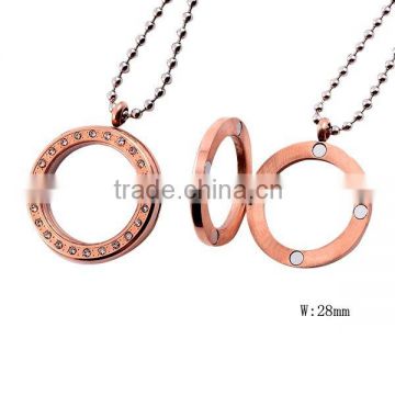 SRP6009 Hot New Products For 2016 Crystal Round Shape Magnetic Locket