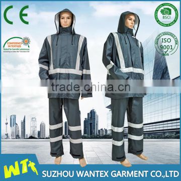 hot sale alibaba wholesale navy workwear men working raincoat refelctive safety with reflective strips