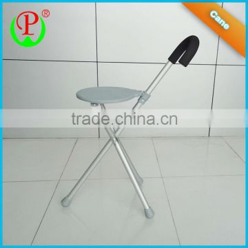 Aluminium new design folding stool tripod walking stick