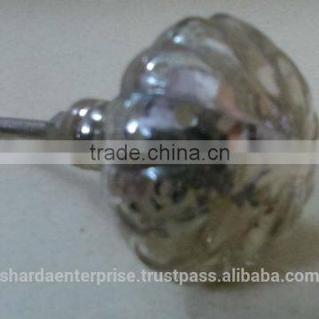 Hollow Antique Silvering Drawer Glass Knobs