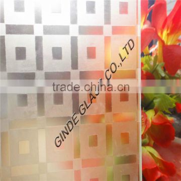 decorative Patterned acid etched glass production