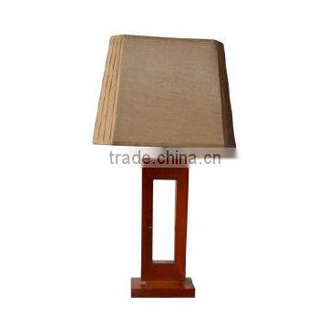 Brown fabric+wood Classic Table Lamp TC08-BW