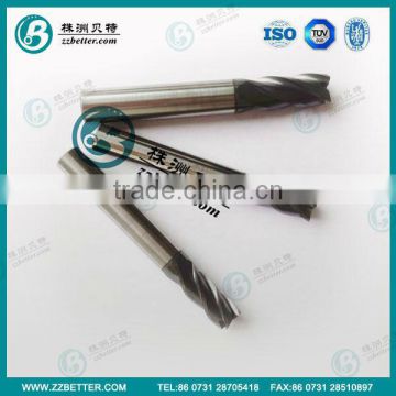 4 Flutes carbide square end mill cutting for zhuzhou